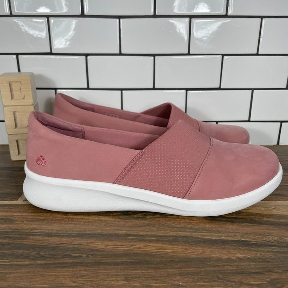 Clarks Sillian 2.0 Moon Women's Size 9.5 Shoes Mauve Wide Slip On Loafer - Picture 3 of 10